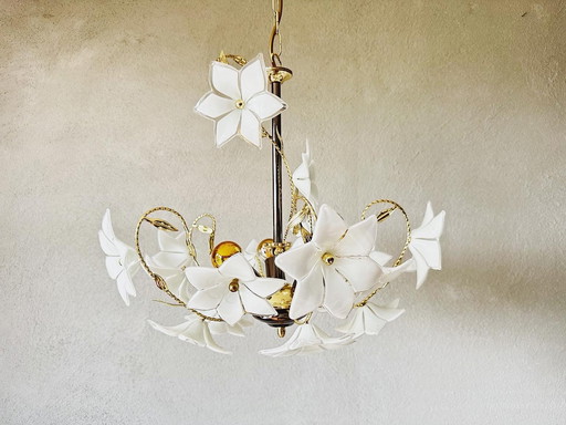 Vintage bloemenlamp