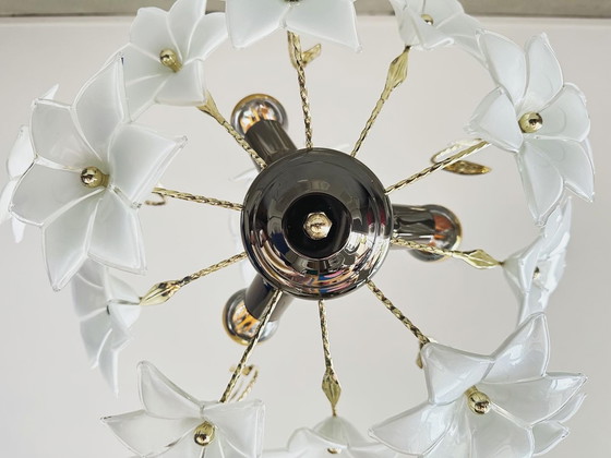 Image 1 of Vintage bloemenlamp