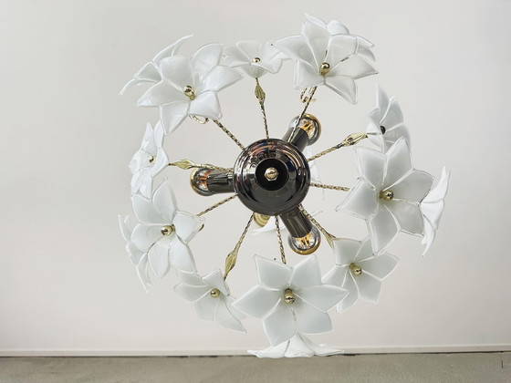 Image 1 of Vintage bloemenlamp