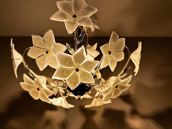 Image 1 of Vintage bloemenlamp