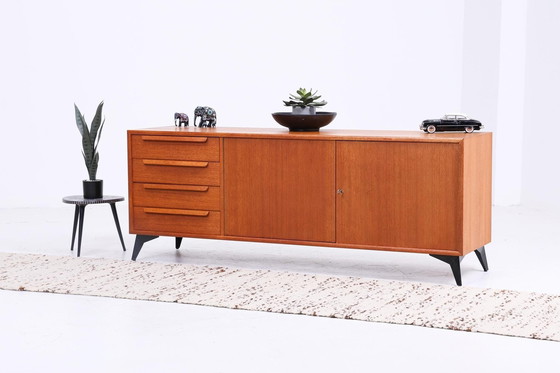 Image 1 of Vintage teak buffetkast 60s | Mid Century kast opbergruimte retro hout