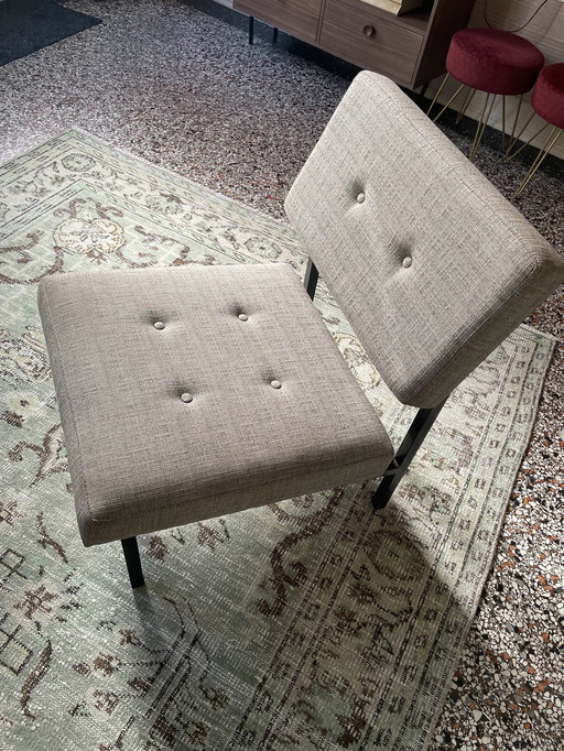 2x Vintage Easy Chairs Model 36 Za By Gijs Van Der Sluis, Dutch 1954S