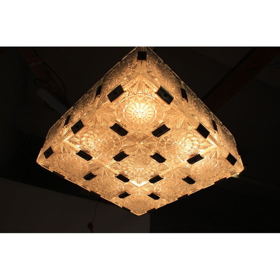 Image 1 of Vintage glazen ophanging door Kamenicky Šenov, Tsjecho-Slowakije