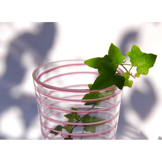 Image 1 of Vintage ChupaChups roze vaas uit Murano Italië 1970