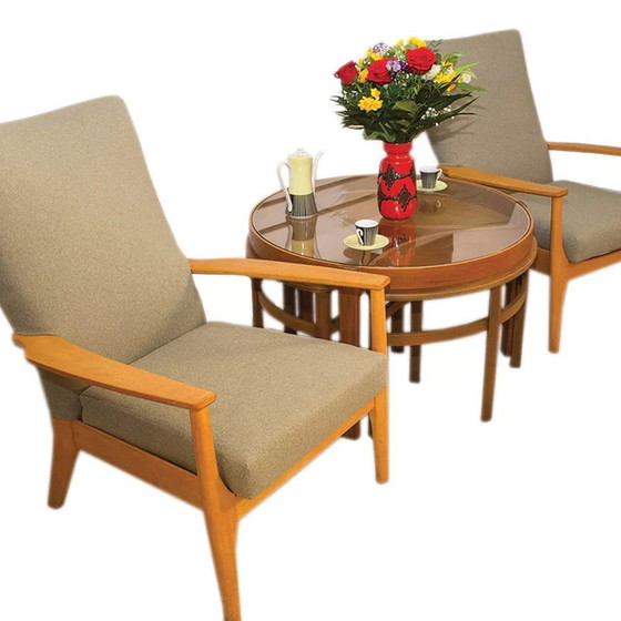 Image 1 of Brits Model Pk988/1023 Fauteuils Van Parker Knoll, 1960S, Set Van Twee