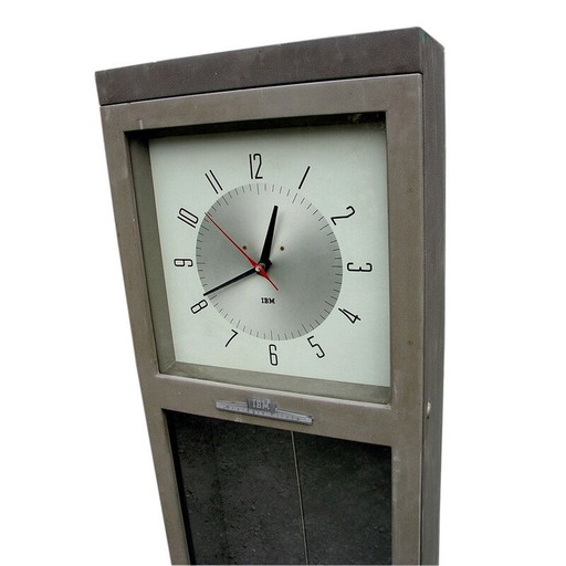 Vintage Ibm long clock master elektromechanische klok, 1960