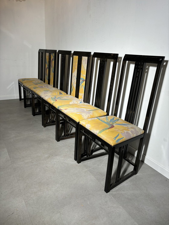 Image 1 of Set van zes ‘Galaxy’ stoelen van Umberto Asnago voor Giorgetti