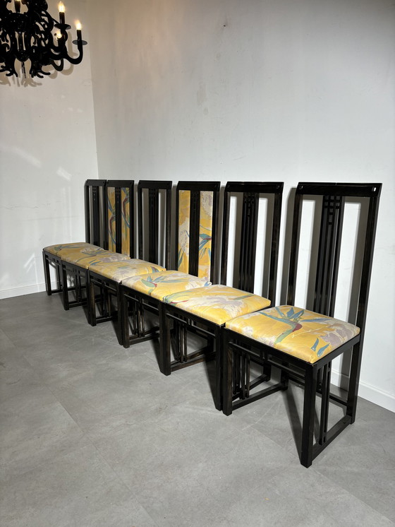 Image 1 of Set van zes ‘Galaxy’ stoelen van Umberto Asnago voor Giorgetti