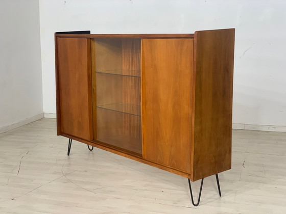 Image 1 of Mid Century hoge kast woonkamer vintage