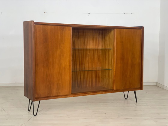 Image 1 of Mid Century hoge kast woonkamer vintage