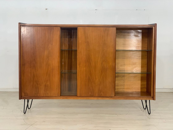 Image 1 of Mid Century hoge kast woonkamer vintage