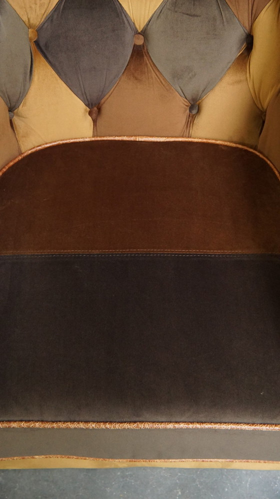 Image 1 of 2 X Stoffen Chesterfield Fauteuil