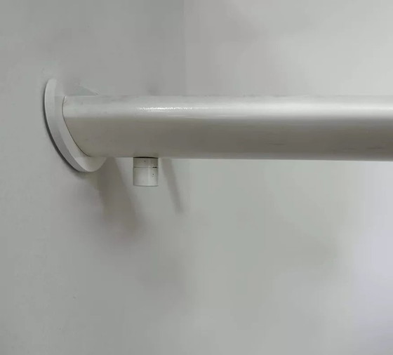 Image 1 of 2X D'Applique Vintage À Intensité Variable, Métal Laqué Blanc, Frankrijk 1970