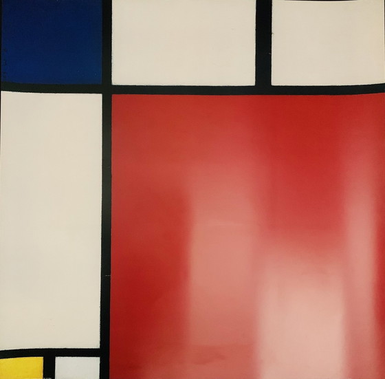 Image 1 of Piet Mondriaan, Colour Lithograph, High Quality, Limited Edition: "Composition With Large Red Area, Yellow And Blue“. Conditie U