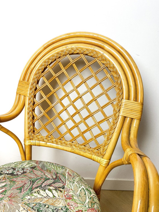 Image 1 of 4 X Rotan Stoelen Eetkamerstoelen