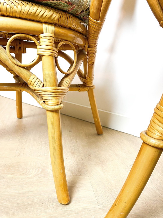 Image 1 of 4 X Rotan Stoelen Eetkamerstoelen