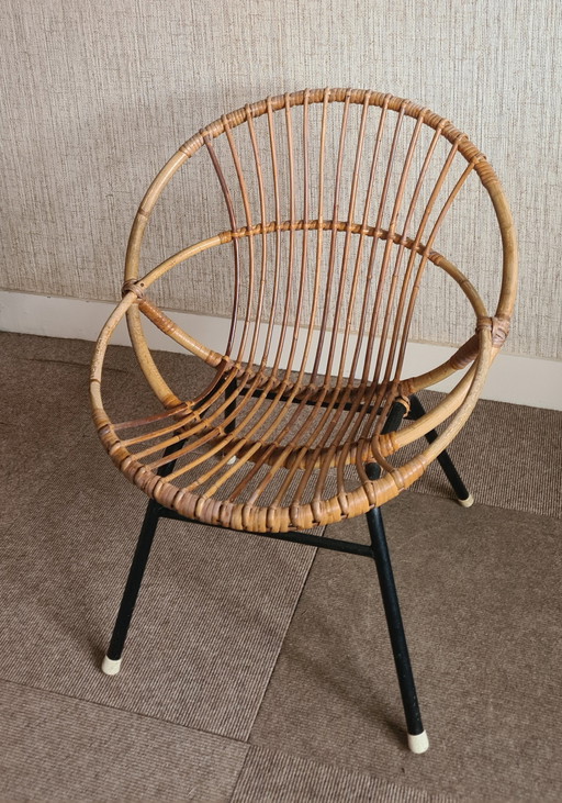 Vintage Rotan Stoeltje