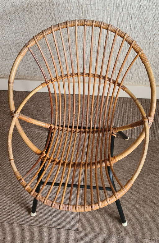 Vintage Rotan Stoeltje