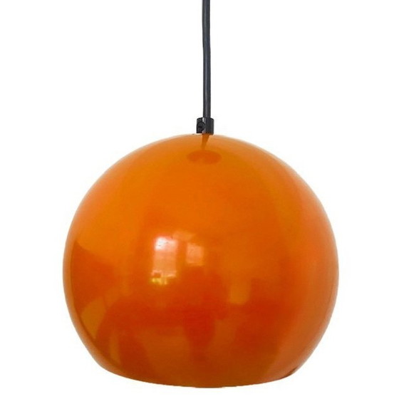 Image 1 of Space age eyeball hanglampje GEPO oranje 1970's