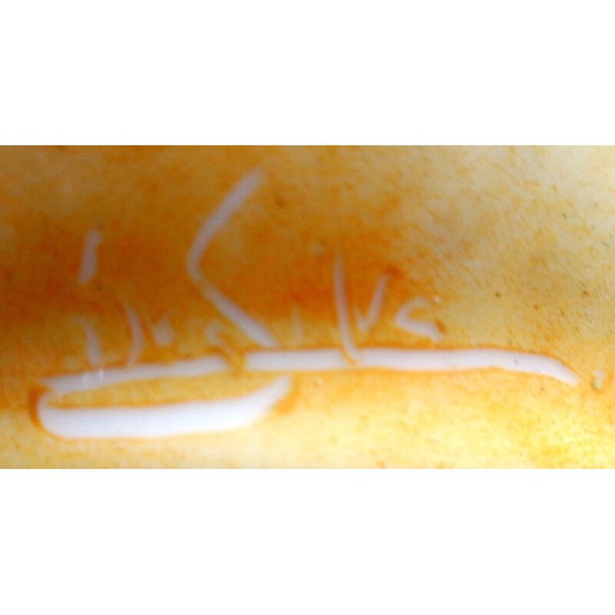 Image 1 of Vintage beschilderde opaline vaas