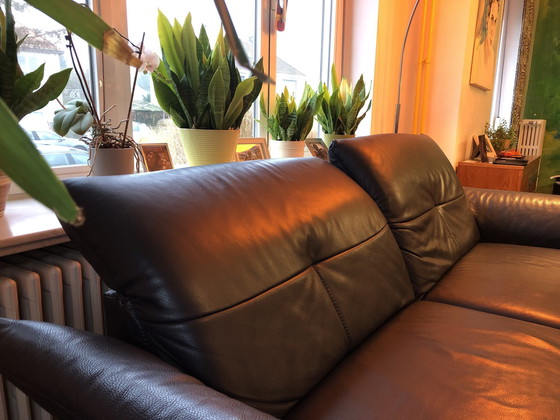 Image 1 of 3-Zit Sofa Luxe-Leder Donkerblauw