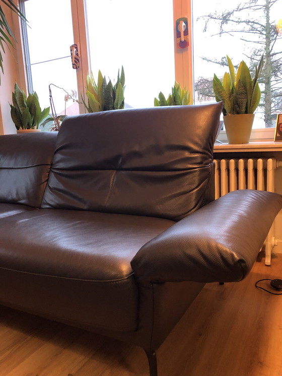 Image 1 of 3-Zit Sofa Luxe-Leder Donkerblauw