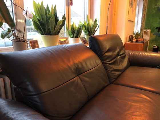 Image 1 of 3-Zit Sofa Luxe-Leder Donkerblauw