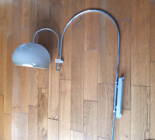 Vintage Design Dijkstra Dubbel Boog Wandlamp, 1970S