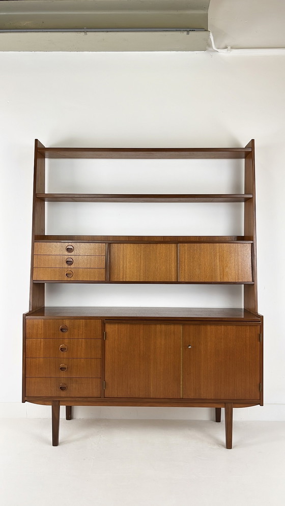 Image 1 of Teak Fineren Zweedse Boekenkast Dressoir