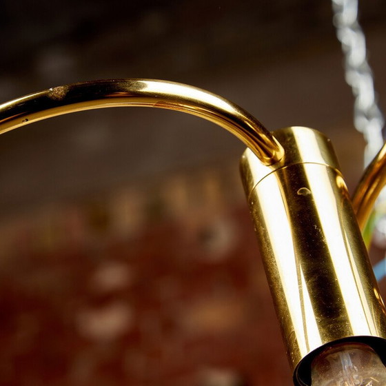 Image 1 of Vintage messing kroonluchter van Hans Wilfried Hegger voor Cosack, 1970