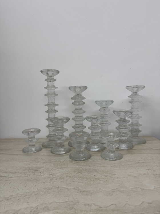 Image 1 of Set van 10 kandelaars door Timo Sarpaneva voor Iittala , 1970S