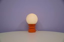 oranje West Germany lamp glazen bol
