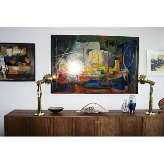 Image 1 of Paar vintage lampen apr Staf Leuchten 1970