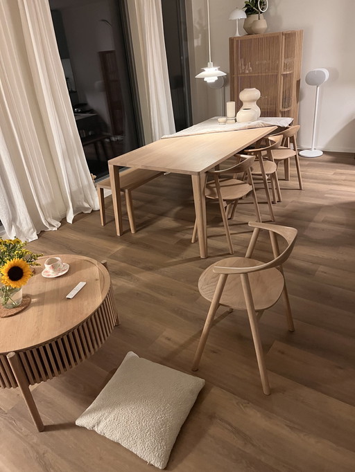 Bolia graceful tafel table wit eiken  eettafel