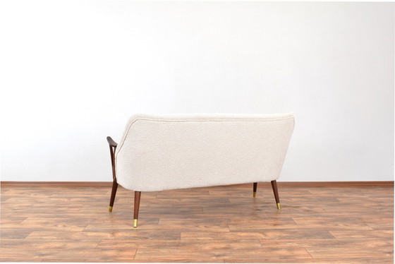 Image 1 of Mid Century Noorse Teak & Boucle Sofa, 1960S.