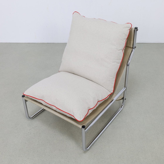 Image 1 of 2X Vintage Fauteuil Buisframe, 1970S Nieuwe Kussens