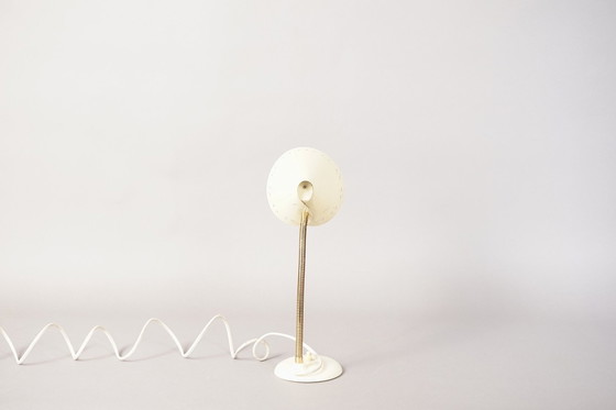 Image 1 of Vintage tafellamp van geperforeerd plaatstaal in de stijl van Mathieu Mategot, jaren 60