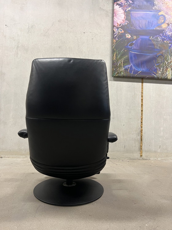 Image 1 of Jori Yoga Relax fauteuil zwart leer