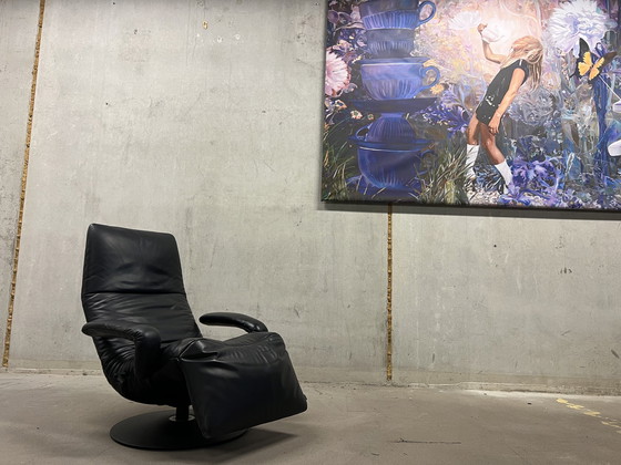 Image 1 of Jori Yoga Relax fauteuil zwart leer