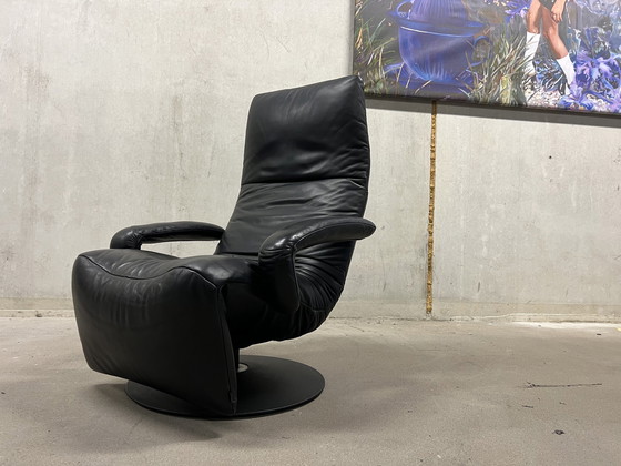 Image 1 of Jori Yoga Relax fauteuil zwart leer