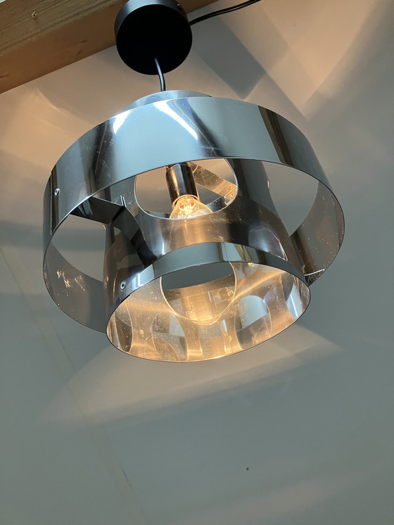 Image 1 of Vintage verstelbare hanglamp chroom
