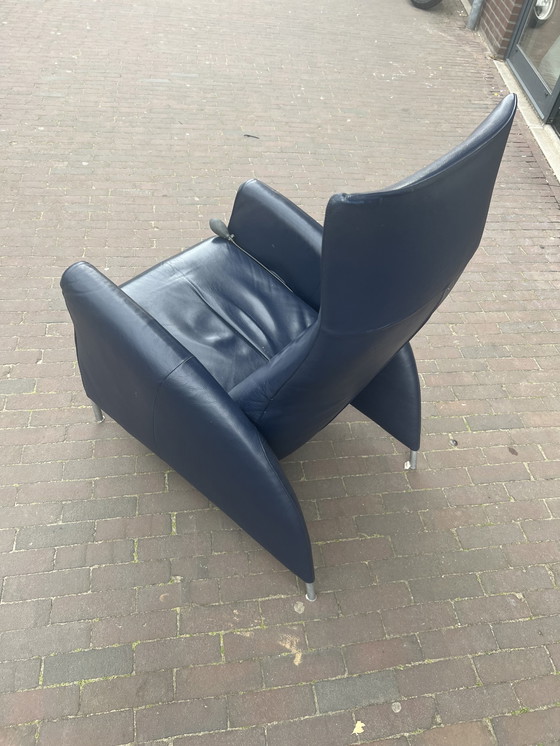 Image 1 of Jori Vinci Relax fauteuil Blauw leer 