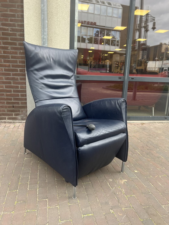 Image 1 of Jori Vinci Relax fauteuil Blauw leer 