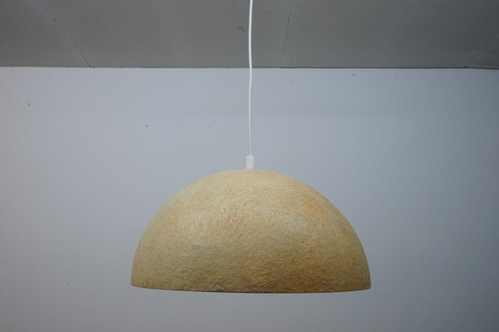 Image 1 of Mid-Century organische glasvezel maanlamp, jaren 70