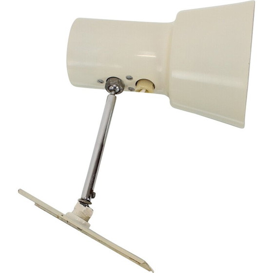 Image 1 of Vintage metalen en chromen wandlamp van Josef Hurka voor Napako, Tsjecho-Slowakije 1960