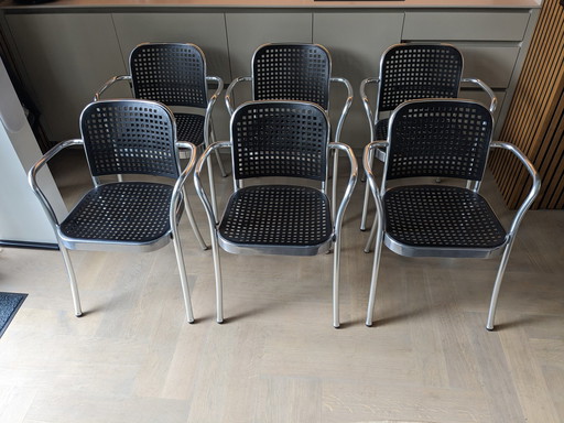 6x De Padova Eetkamerstoelen