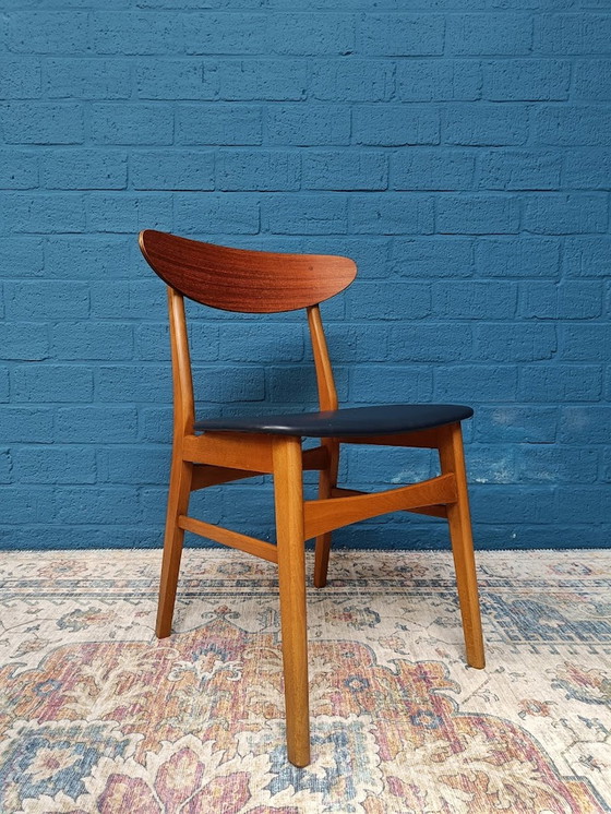 Image 1 of 4x Vintage Deense Stoelen