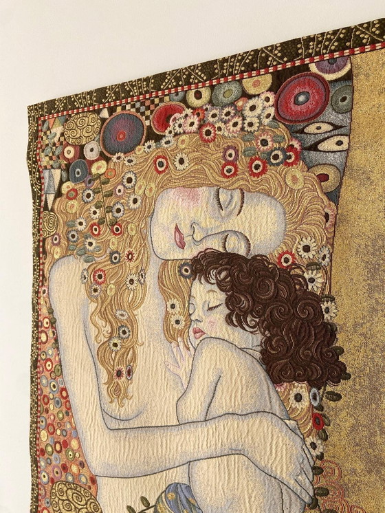 Image 1 of Elegant Italiaans Wandtapijt - Geïnspireerd Door Gustav Klimt