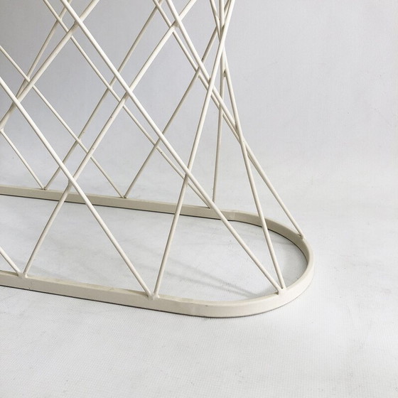 Image 1 of Vintage witte gedraaide consoletafel van Isamu Noguchi Stijl VS jaren 1980