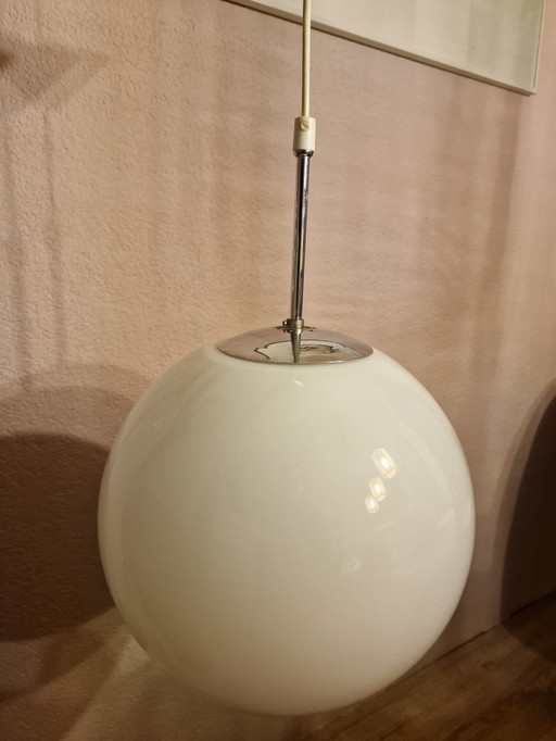 Vintage Glazen Bol Lamp